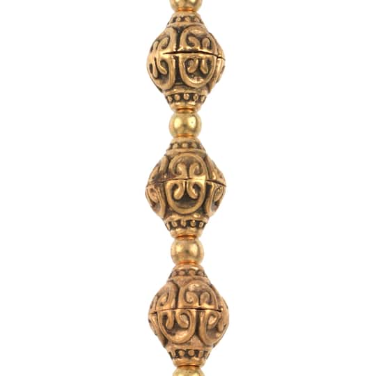 Antique Gold Metal Bicone Beads by Bead Landing™
